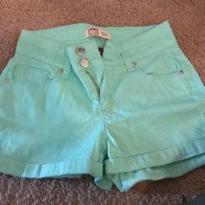 High rise sky blue shorts by lei size 1